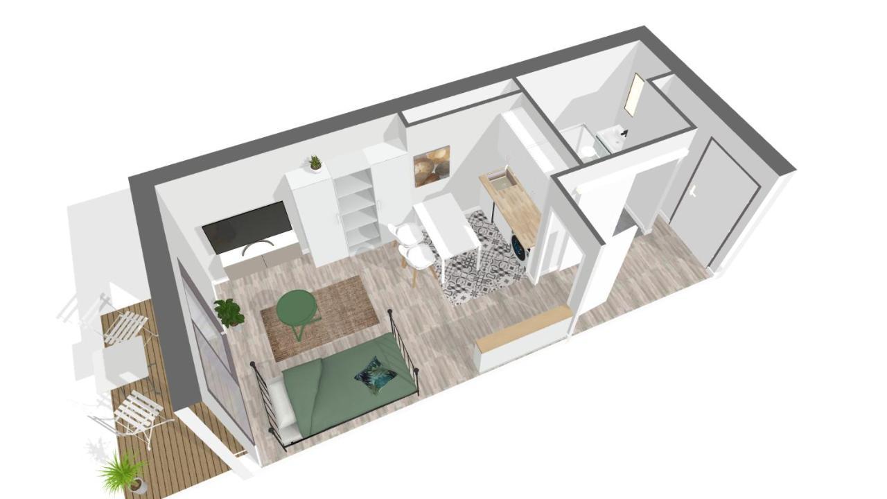NEW - Studio cosy - Plages à 5min - Parking privé - WIFI - Commerces au pied du bâtiment La Grande-Motte Exterior foto